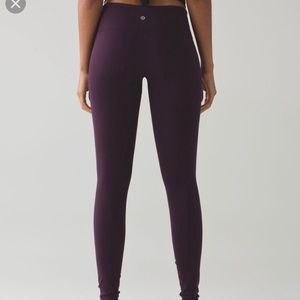 Lululemon Wunder Under Plum Leggings